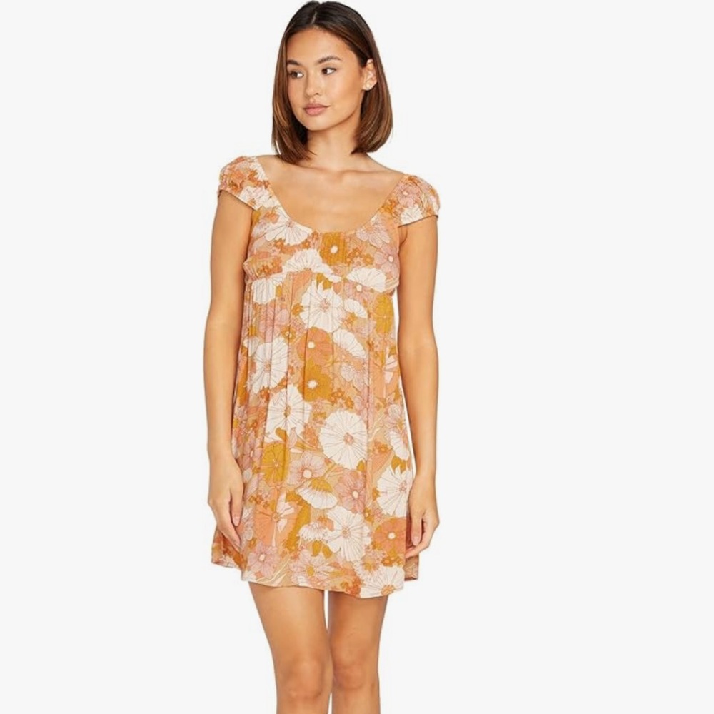 Volcom Floral Daisy Only Good Daze Sleeveless Mini Dress XL